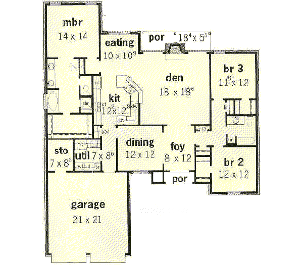 European Floor Plan - Main Floor Plan #16-157
