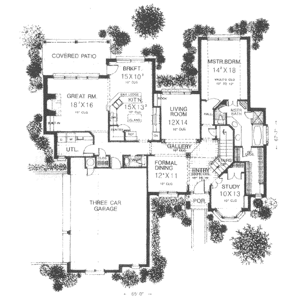 European Floor Plan - Main Floor Plan #310-496