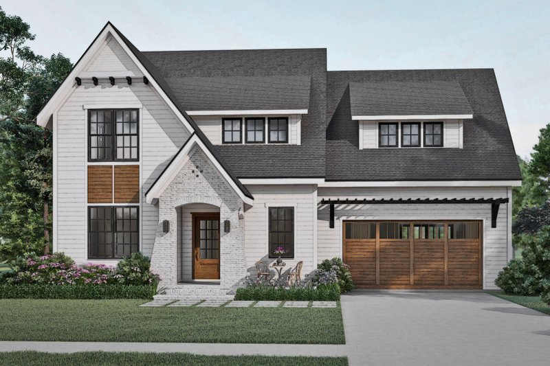 Home Plan - Tudor Exterior - Front Elevation Plan #461-89