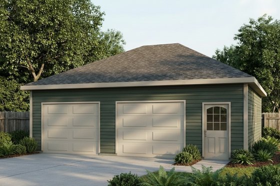Exterior - Front Elevation for Traditional House Plan #22-553, 0 bath