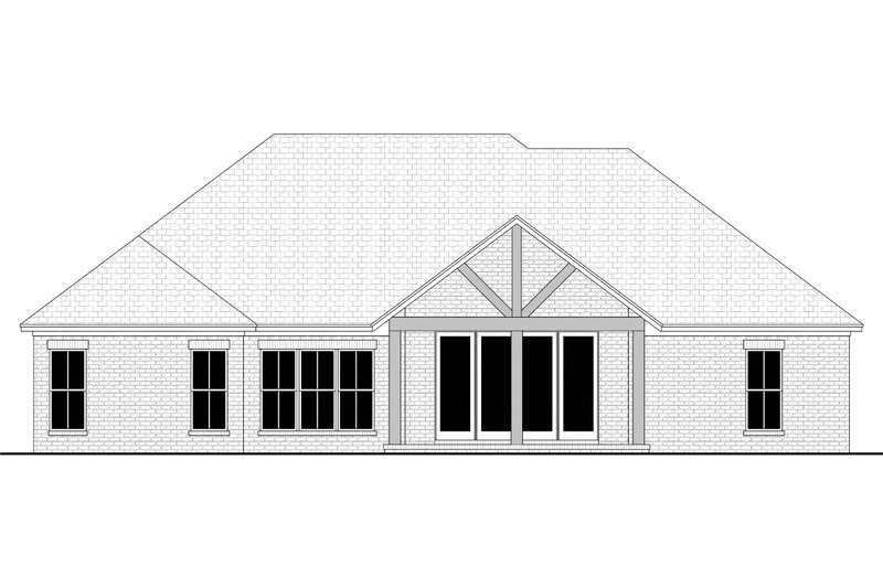 Dream House Plan - Exterior - Rear Elevation for Ranch House Plan #430-303 - 4 bed, 2.5 bath