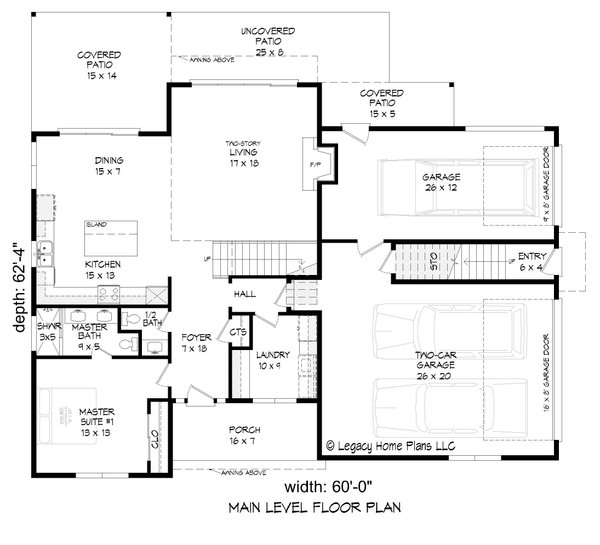 Modern Style House Plan - 3 Beds 3.5 Baths 2985 Sq/Ft Plan #932-612 ...