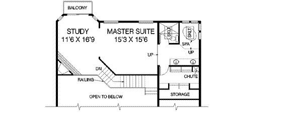 Dream House Plan - Traditional Floor Plan - Upper Floor Plan #60-308