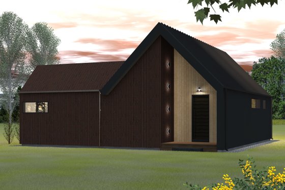 Exterior - Front Elevation 3 for Modern House Plan #933-20 - 2 bed, 2 bath