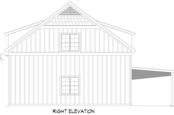 Exterior - Other Elevation 1 for Farmhouse House Plan #932-1002, 0 bath