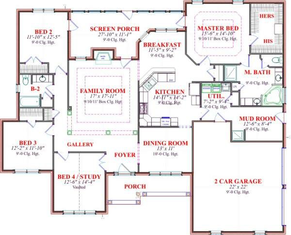 Traditional Floor Plan - Main Floor Plan #63-129