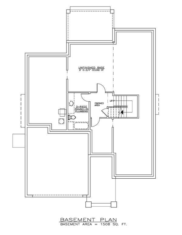 Architectural House Design - Floor Plan - Lower Floor for Contemporary House Plan #1100-103 - 4 bed, 3 bath