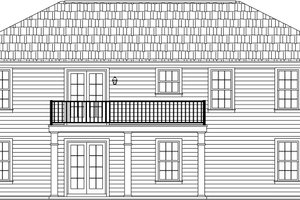 Exterior - Rear Elevation for Ranch House Plan #21-371 - 3 bed, 2 bath