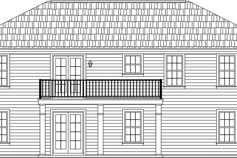 Architectural House Design - Exterior - Rear Elevation for Ranch House Plan #21-371 - 3 bed, 2 bath