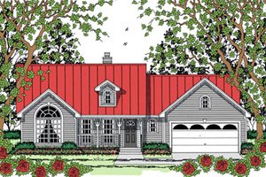 Farmhouse Exterior - Front Elevation Plan #42-403
