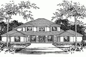 Mediterranean Exterior - Front Elevation Plan #472-20