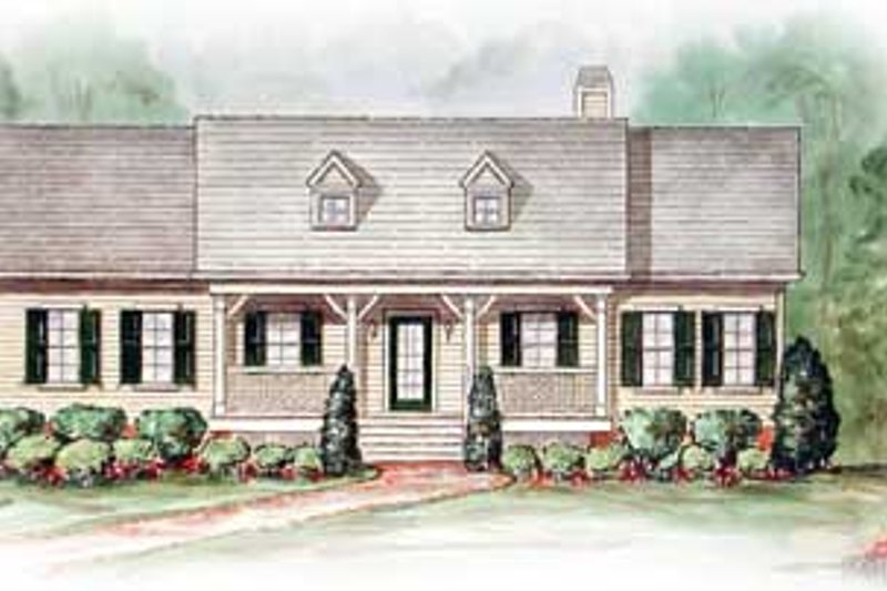 Architectural House Design - Farmhouse Exterior - Front Elevation Plan #54-110