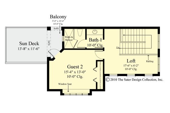 Floor Plan - Upper Floor for Contemporary House Plan #930-521 - 3 bed, 3 bath