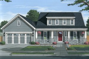House Blueprint - Country Exterior - Front Elevation Plan #46-920
