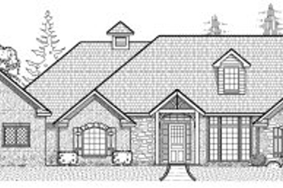 Exterior - Front Elevation for Traditional House Plan #65-365 - 4 bed, 3 bath