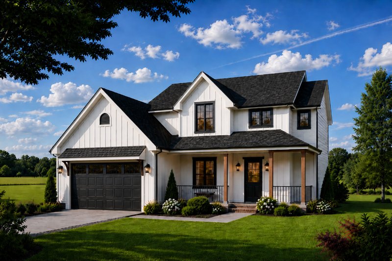 Dream House Plan - Exterior - Front Elevation 3 for Farmhouse House Plan #20-2652 - 4 bed, 2.5 bath