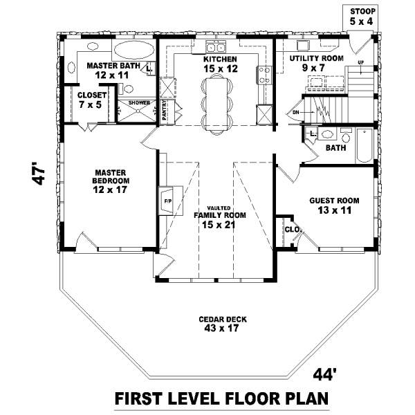 Contemporary Floor Plan - Main Floor Plan #81-695