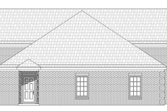 Exterior - Other Elevation 1 for Southern House Plan #932-78, 0.5 bath