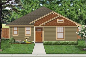 Cottage Exterior - Front Elevation Plan #84-512