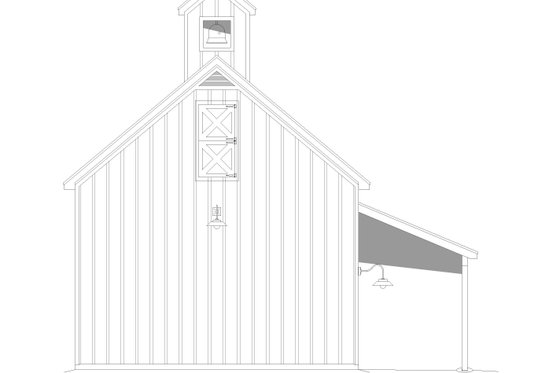 Exterior - Rear Elevation for Traditional House Plan #932-746, 0 bath