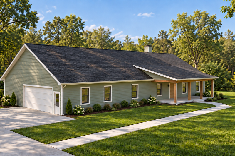 House Blueprint - Exterior - Other Elevation 3 for Farmhouse House Plan #923-520 - 4 bed, 3 bath