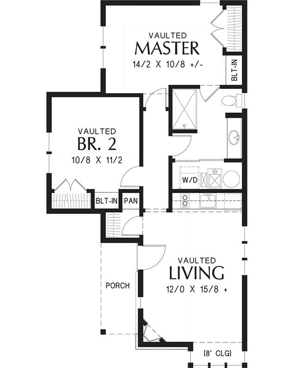House Design - Cottage Floor Plan - Main Floor Plan #48-653