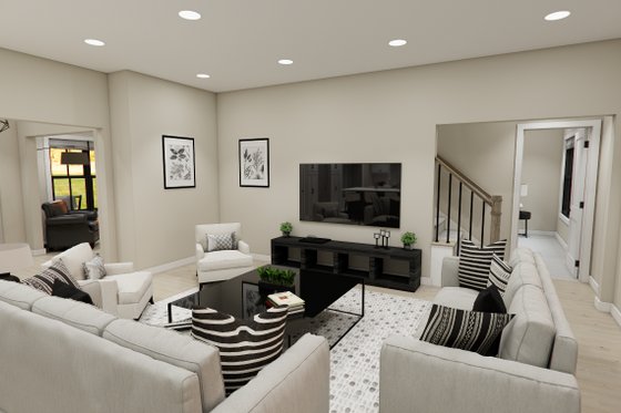 Interior - Family Room 1 for Bungalow House Plan #51-1384 - 4 bed, 3.5 bath
