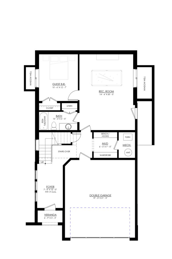 Dream House Plan - Farmhouse Floor Plan - Main Floor Plan #1114-26