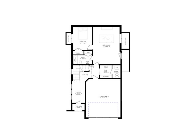 Home Plan - Floor Plan - Main Floor for Farmhouse House Plan #1114-26 - 5 bed, 3.5 bath