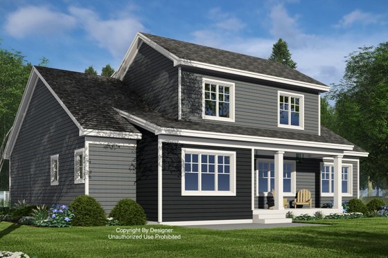Exterior - Rear Elevation for Craftsman House Plan #51-1362 - 4 bed, 3.5 bath