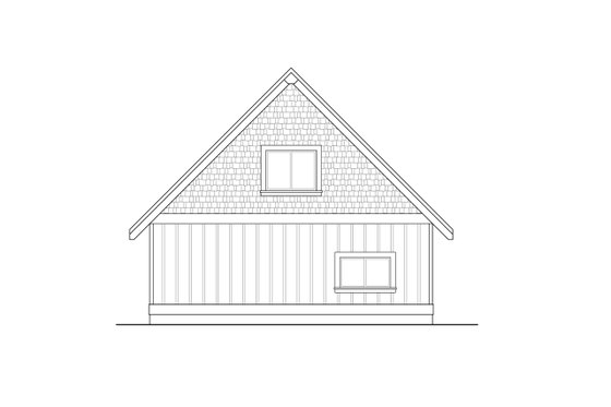 Exterior - Rear Elevation for Country House Plan #124-1145, 0 bath