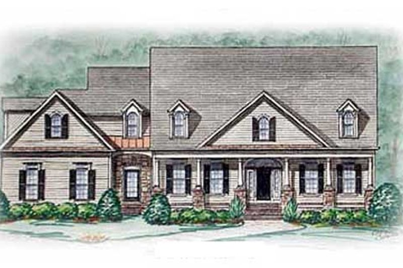 Home Plan - Southern Exterior - Front Elevation Plan #54-114