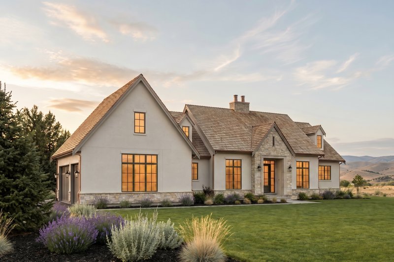 Architectural House Design - Exterior - Front Elevation 3 for European House Plan #1114-124 - 3 bed, 2.5 bath