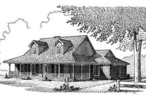 Southern Exterior - Front Elevation Plan #410-192