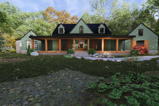 Exterior - Front Elevation 5 for Farmhouse House Plan #1094-25 - 5 bed, 5.5 bath