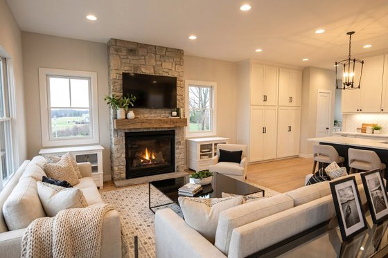 Interior - Family Room 2 for Farmhouse House Plan #51-1518 - 4 bed, 2.5 bath