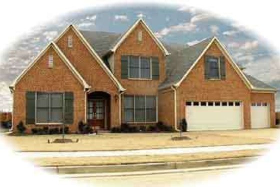 Exterior - Front Elevation for European House Plan #81-584 - 4 bed, 3.5 bath