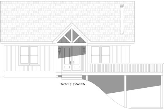 Exterior - Front Elevation 3 for Country House Plan #932-983 - 3 bed, 2.5 bath