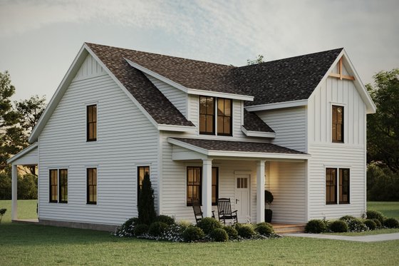 Exterior - Front Elevation 6 for Farmhouse House Plan #461-111 - 3 bed, 2.5 bath