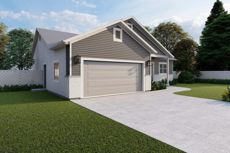 House Blueprint - Exterior - Front Elevation 5 for Ranch House Plan #1060-192 - 3 bed, 2 bath