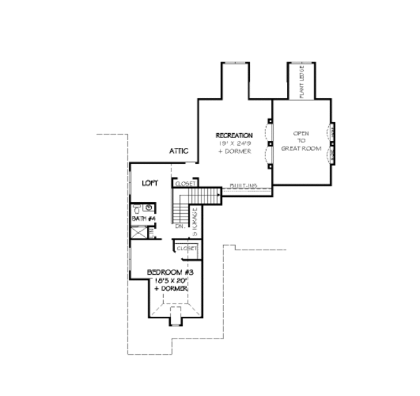 European Floor Plan - Upper Floor Plan #424-215