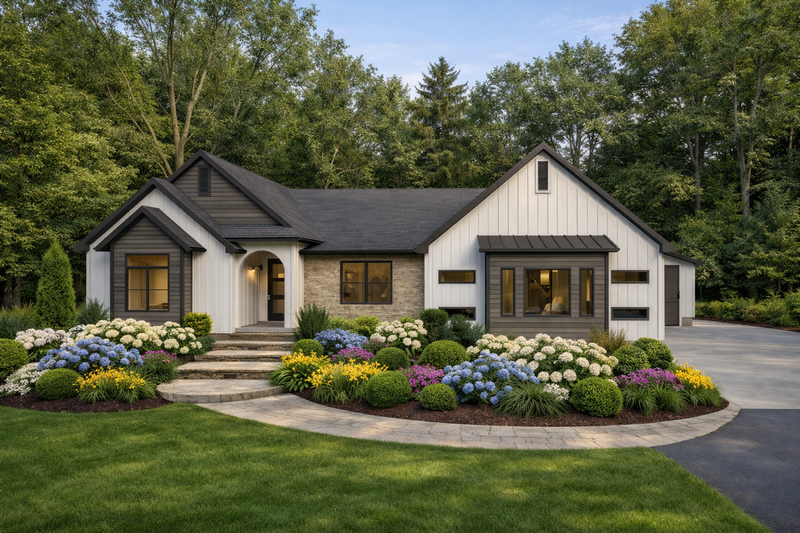 Craftsman Style House Plan - 3 Beds 2.5 Baths 2731 Sq/Ft Plan #1111-42 Exterior