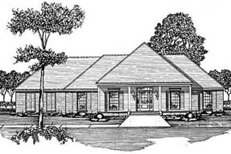 Architectural House Design - Traditional Exterior - Front Elevation Plan #36-187
