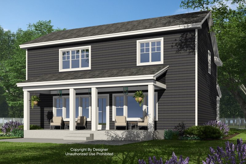 Architectural House Design - Exterior - Rear Elevation for Bungalow House Plan #51-1381 - 3 bed, 3.5 bath