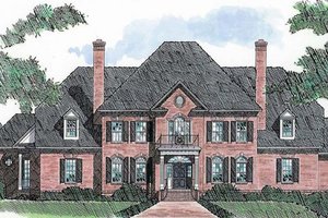 Classical Exterior - Front Elevation Plan #1054-88