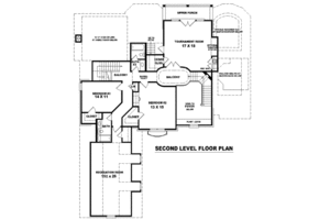 Floor Plan - Upper Floor for European House Plan #81-1251 - 4 bed, 3 bath