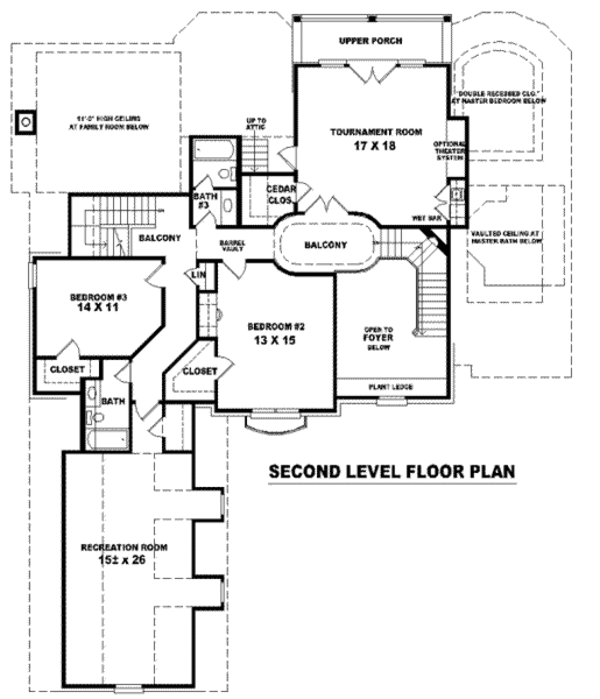 European Floor Plan - Upper Floor Plan #81-1251