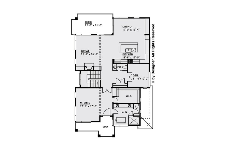 Dream House Plan - Floor Plan - Upper Floor for Contemporary House Plan #1066-31 - 4 bed, 4 bath