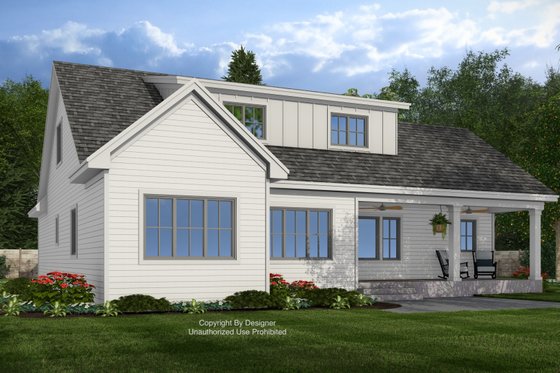 Exterior - Rear Elevation for Farmhouse House Plan #51-1416 - 4 bed, 4.5 bath