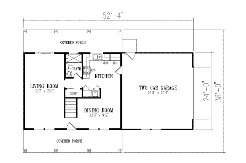 Dream House Plan - Floor Plan - Main Floor for Traditional House Plan #1-260 - 3 bed, 3 bath